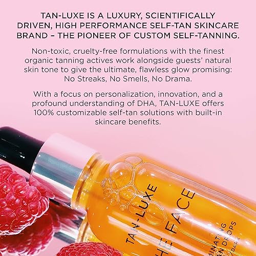 Miniatura 7 de TAN-LUXE Kit Glow  Gotas autobronceadoras para cara y cuerpo mediooscuro, gotas autobronceadoras para un brillo personalizable, añádelas a tu