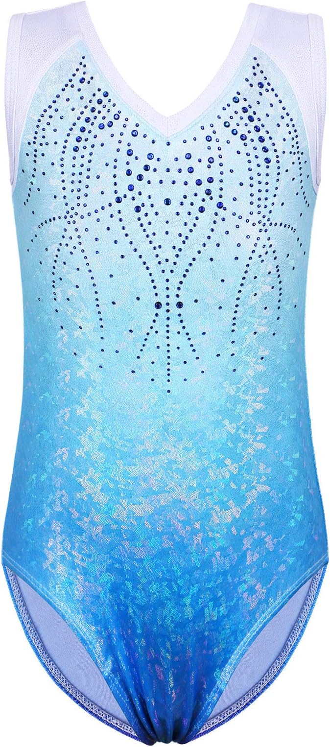 BAOHULU Girls Gymnastics Leotards One-piece 3-14 Years Active Dance Practice Outfit