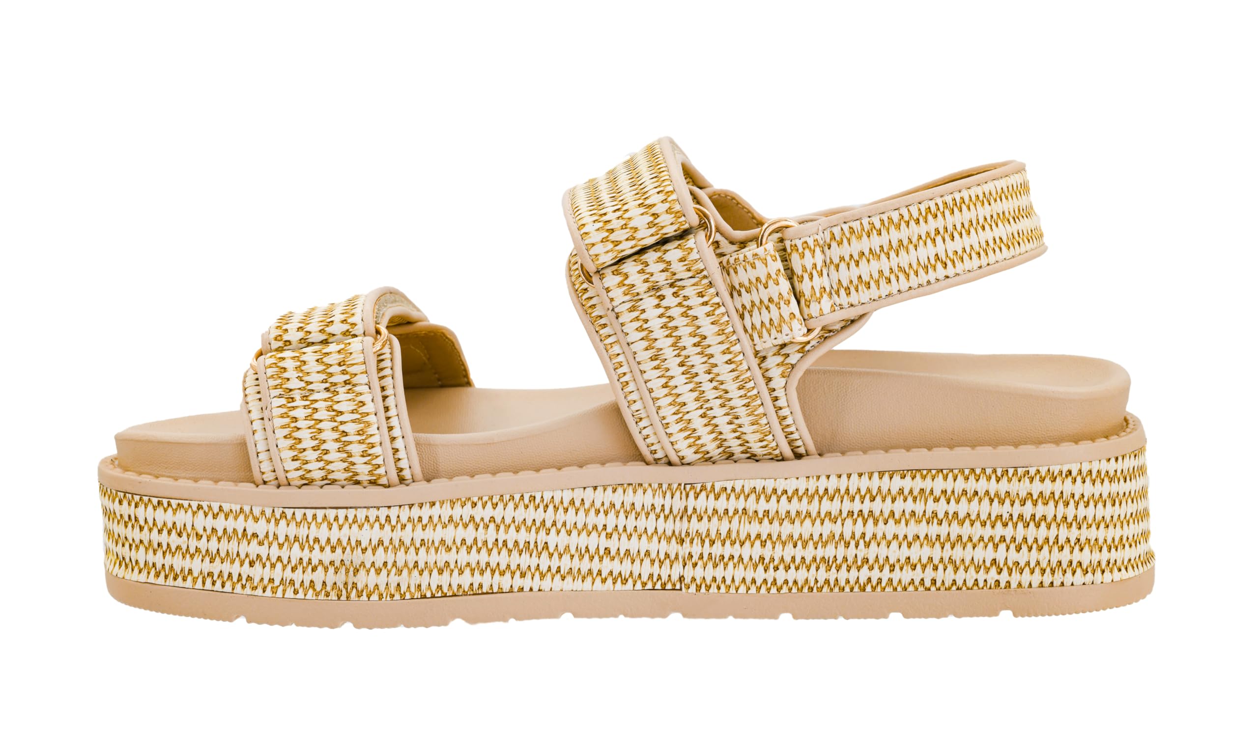 Corkys Footwear Women's Go For It Sandals - Featuring A Chic Two-Strap Design with 2-Inch Platform and Adjustable Hook and Loop Closure for Comfort