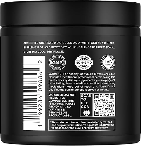 Miniatura 9 de 103,800mg Black Shilajit for Men 100x Strength w. Ashwagandha & Tongkat Ali 10% Extract - Ultra Pure Himalayan Shilajit Capsules 60% Fulvic Acid -