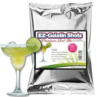 Margarita Jello Shot Mix, 6.78oz Premium Gluten-Free Tasty Gelatin Mix