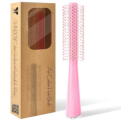 SHIDOW Small Round Hair Brush for Women – Lightweight Plastic