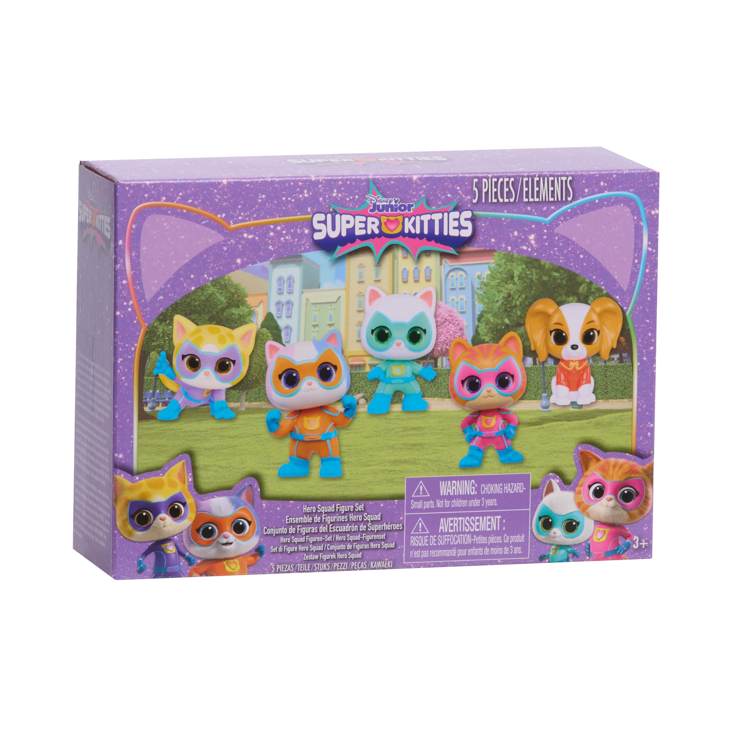 Just Play Coffret de 5 Figurines héroïques SuperChatons de Disney, Figurines à Collectionner de 5 cm de Haut, Jouets pour Enfants de 3 Ans et Plus
