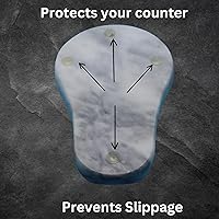 Vista 5 de Soporte para cucharas de mármol, resistente al calor, soporte para cuchara para estufa, soporte para utensilios de cocina para cuchara, cucharón