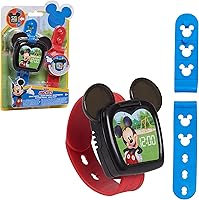 Disney Junior Mickey Mouse Funhouse Toy Watch with Lights, Sounds & Phrases - Kids Pretend Smartwatch Ages 2+ by Just Play