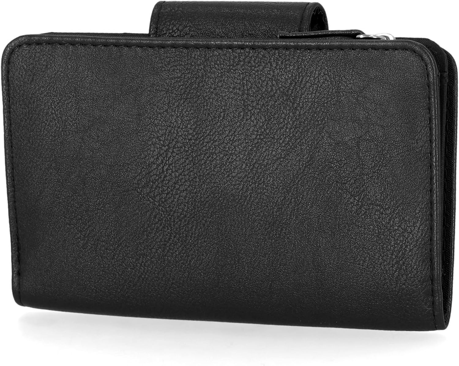Nautica Womens, Close Reach Vegan Leather RFID Wallet, Small Credit Card Holder Purse with Zipper Coin Pocket and ID Window in Black - Image 3