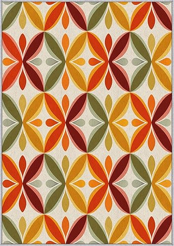 Miniatura 9 de Checkered Rugs 3x5 Rug Retro 70s Plaid Area Rug Washable, Checkered Carpet Home Room Decor Rugs for Living Room Bearoom Kitchen Dorm Classroom