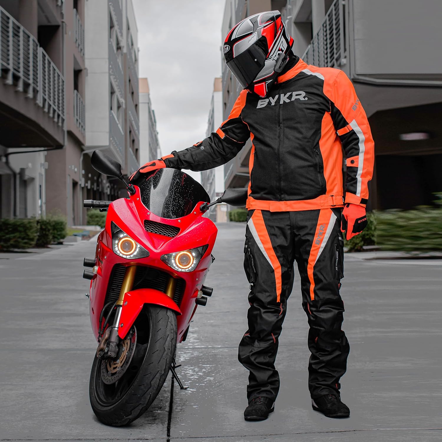 BYKR Mesh Motorcycle Jacket For Men Dual Sports Adventure Breathable Riding Protective Motorbike Jackets Enduro CE Armored - Image 2