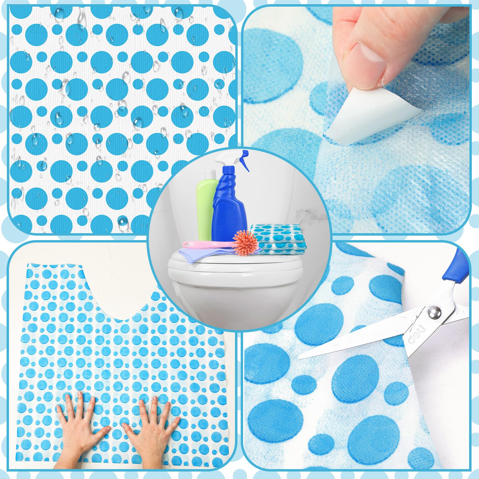 Upgraded 25 Pack Disposable Toilet Mats, Super Absorbent Toilet Floor Protector from Urine, Disposable Toilet Floor Mat for Urine, U Shaped Toilet Mat