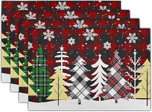 Miniatura 105 de Juego de 4 manteles individuales de arpillera con hojas de otoño, 12 x 18 pulgadas, calabazas de acuarela, Acción de Gracias, decoración de otoño