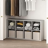 Vista 1 de Furinno Cubic Closet Organizers and Storage, 8-Cube Closet Organizer, Open Shelf Closet Storage, Extra Thick Frame for Wardrobe, Bedroom, Living