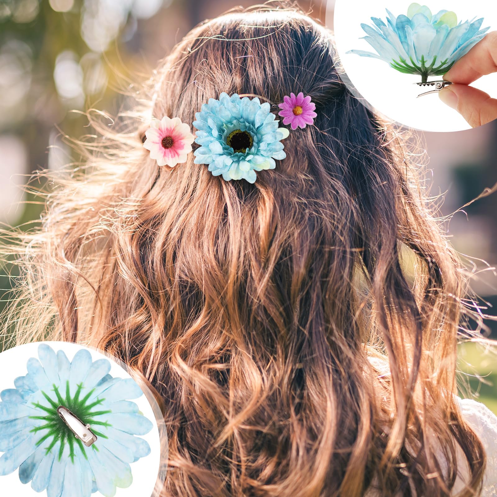 Amazon.com : 36 Pack Flower Hair Clips Rose Hair Accessories for  display picture 1