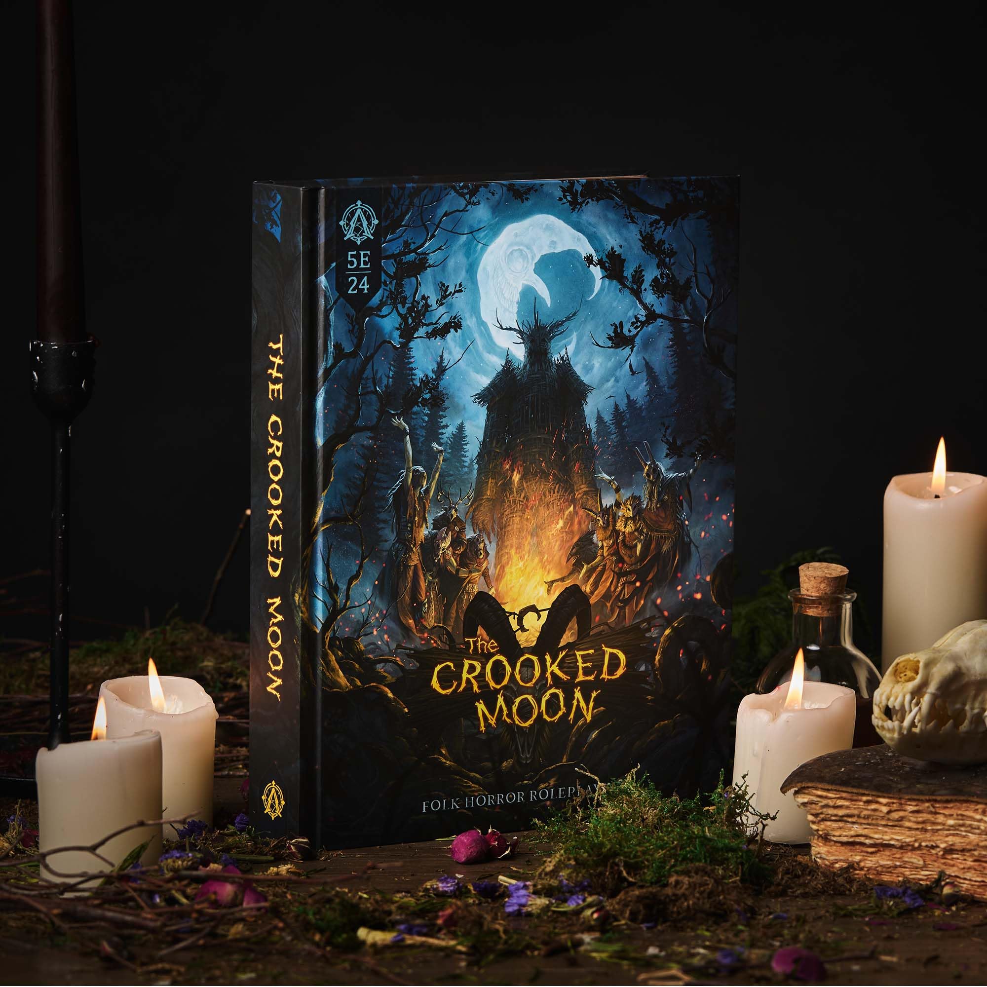 The Crooked Moon: Folk Horror Roleplaying Game for 5E, 400+ Pages | 4-6 Players | Ages 14+