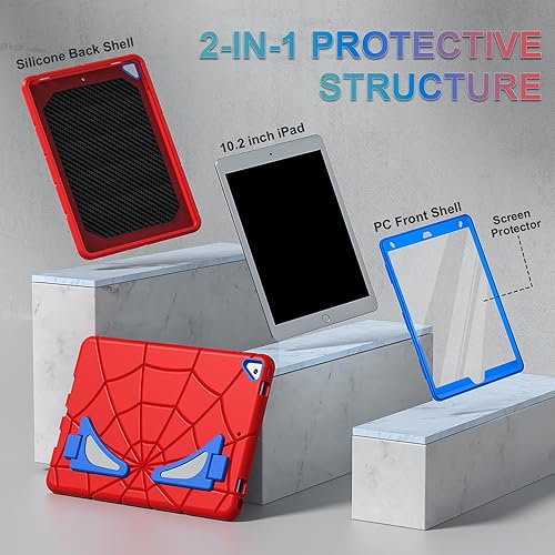 Miniatura 4 de Funda para iPad de 9. generacióniPad de 8. y 7. generación, funda protectora resistente a los golpes de 10.2 pulgadas 202120202019, con soporte,