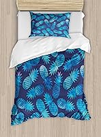 Vista 57 de Ambesonne Juego de funda de edredón de baloncesto, silueta de jugador de baloncesto, promoción de campeonato de competencia de atleta, juego de ropa