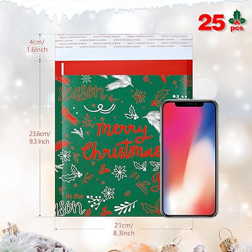 Miniatura 30 de Censen 25 sobres de burbujas de polietileno de Halloween de 8.3 x 9.3 pulgadas, sobres de Halloween, bolsas de envío, sobres resellables, sobres