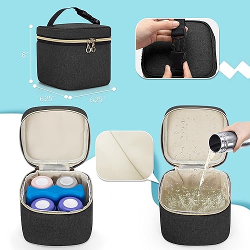 Miniatura 3 de Luxja Bolsa para extractor de leche (con una bolsa enfriadora de leche materna, una pequeña funda de transporte y una alfombrilla impermeable)