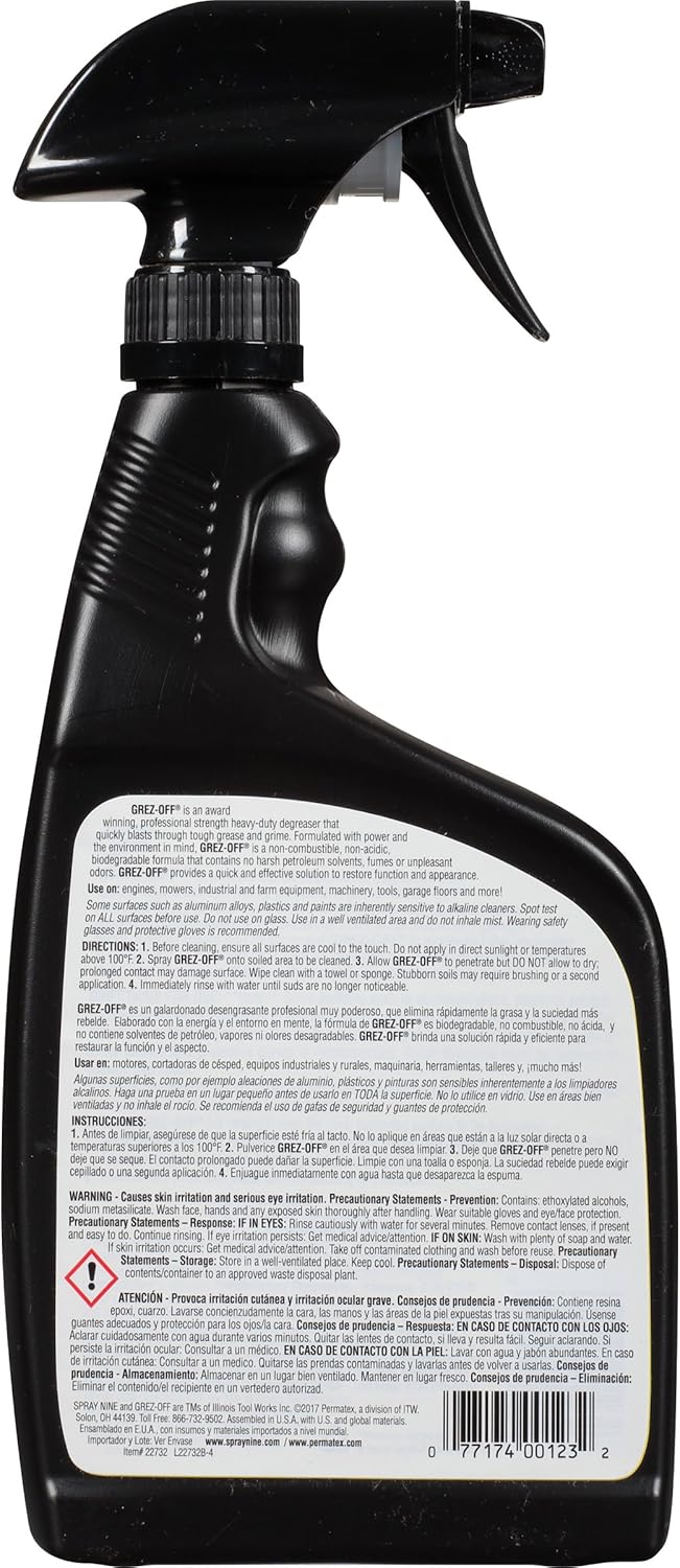 Spray Nine 22732-12PK Grez-Off Heavy Duty Degreaser, 32 oz. (Pack of 12)