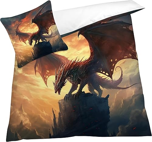 Miniatura 9 de OmErsa Funda de edredón de bruja tamaño California King, juego de ropa de cama para niñas y niñas, 3 piezas, funda de edredón con estampado de