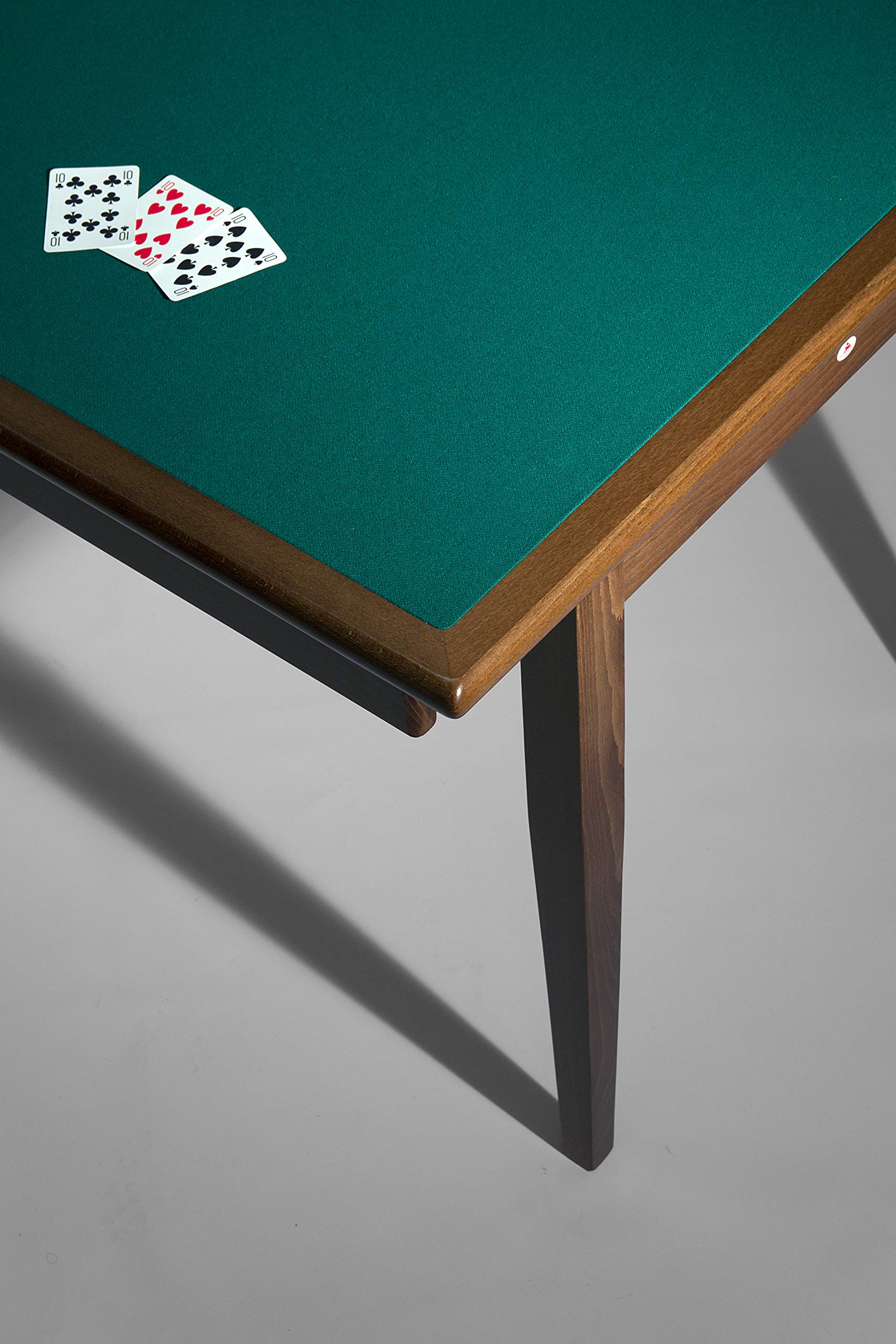 Mesa de Juego Poker Karn – Mesa Cuadrada 90x90 cm Plegable en Haya Maciza con Paño Verde – Mesa de Cartas Ahorraespacio