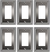 Vista 119 de Paquete de 2 cubiertas de placa de interruptor de luz de doble palanca, cubiertas decorativas de placa de doble interruptor Pearls, placa de pared