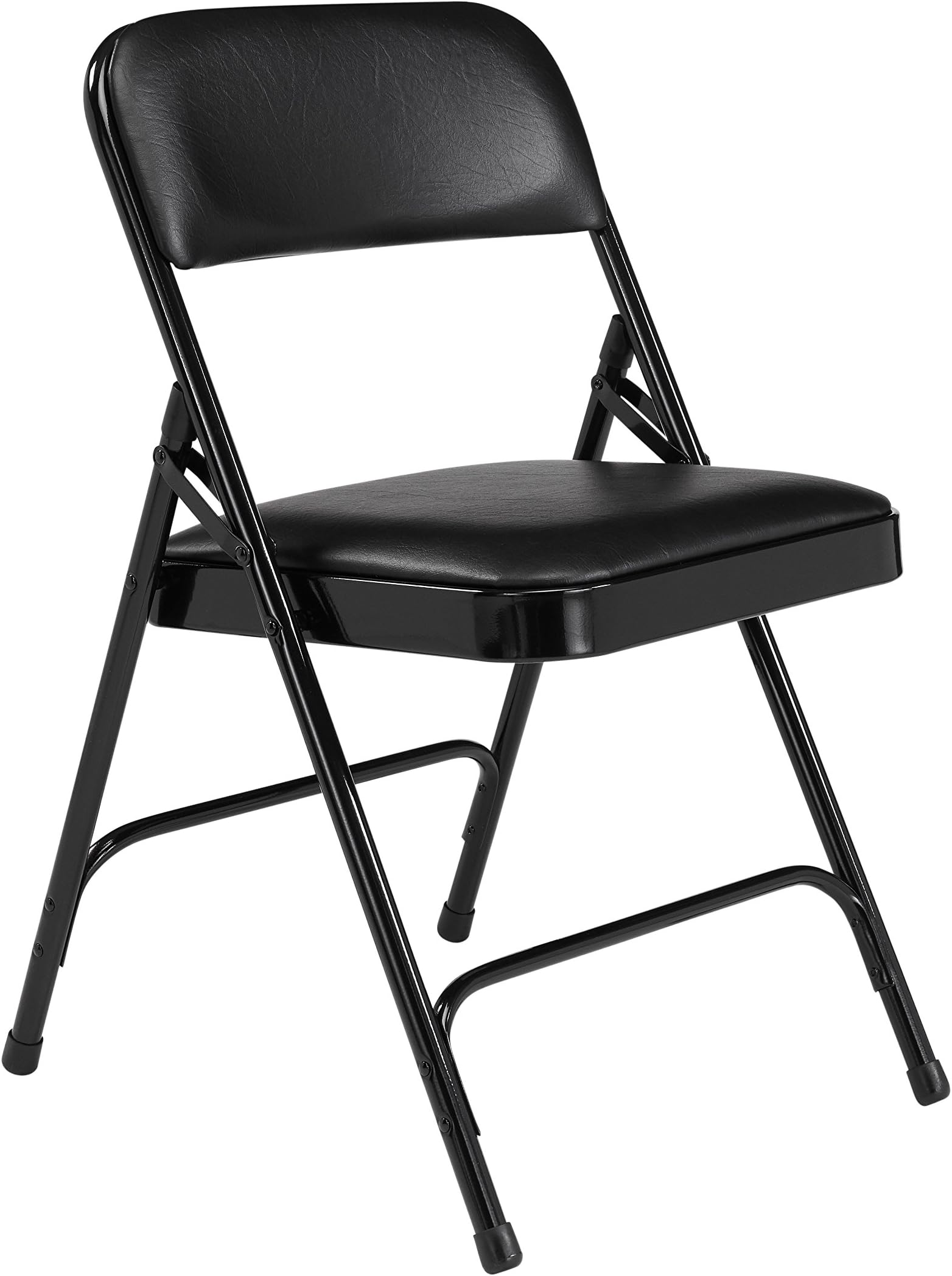 Premium Padded Portable Folding Chairs by National Public Seating – 1200 Series Upholstered, Heavy-Duty Foldable Chairs for Indoor & Outdoor Use – Set of 4, Comfortable & Durable, Beige