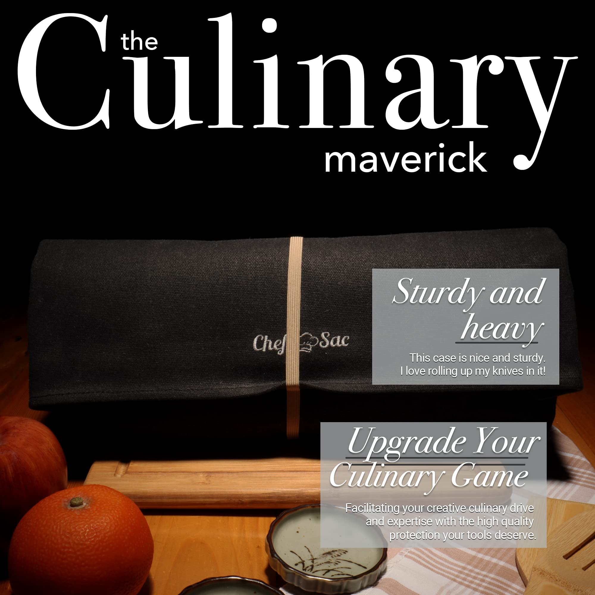 Chef Sac Chef Knife Waxed Canvas Knife Roll Bag 8