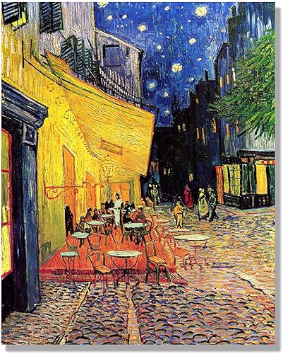 Eliteart- The Cafe Terrace on The Place Du Forum por Vincent Van Gogh Reproducción de pintura al óleo Giclée arte de pared impresiones en lienzo