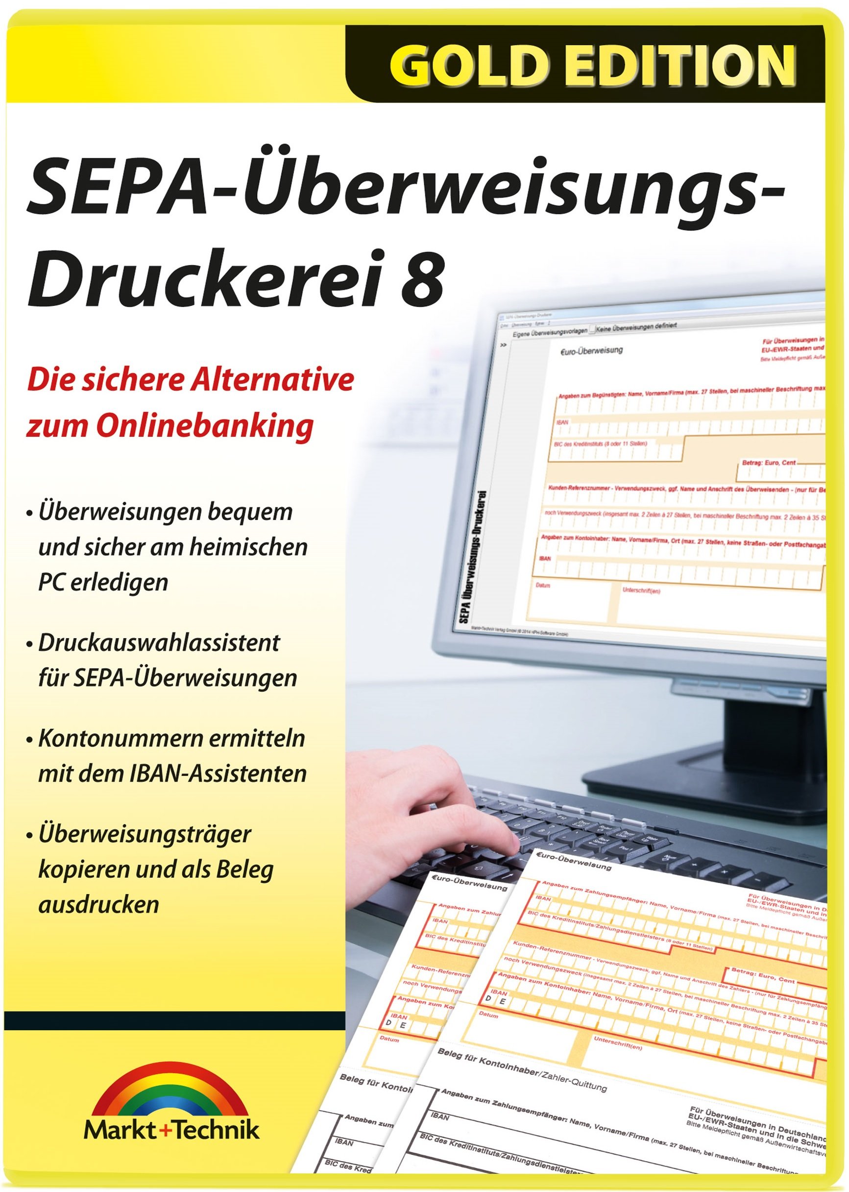 SEPA Überweisungs Druckerei 8 - die sichere Alternative zum Online Banking für Windows 10 / 8.1 / 8 / 7