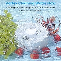 Vista 2 de Fruit and Vegetable Washing Machine. Rotatable Fruit and Vegetable Purifier. The Fruit Cleaner Device Automatically Turns on in The Water. Use Water