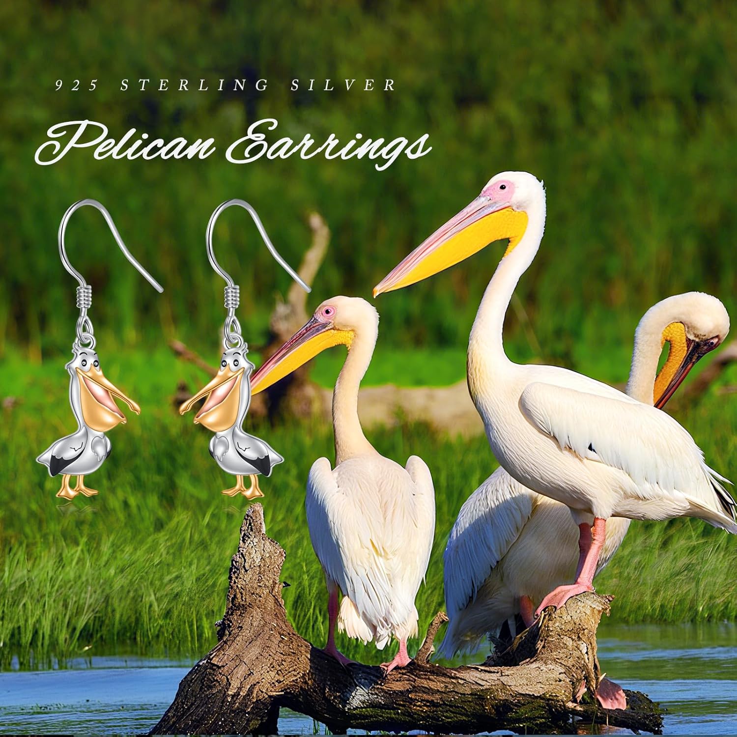 Alphm 925 Sterling Silver Bird Earrings for Women Puffins Earrings Blue Footed Booby Earrings Cute Bird Jewelry for Daughter Sister