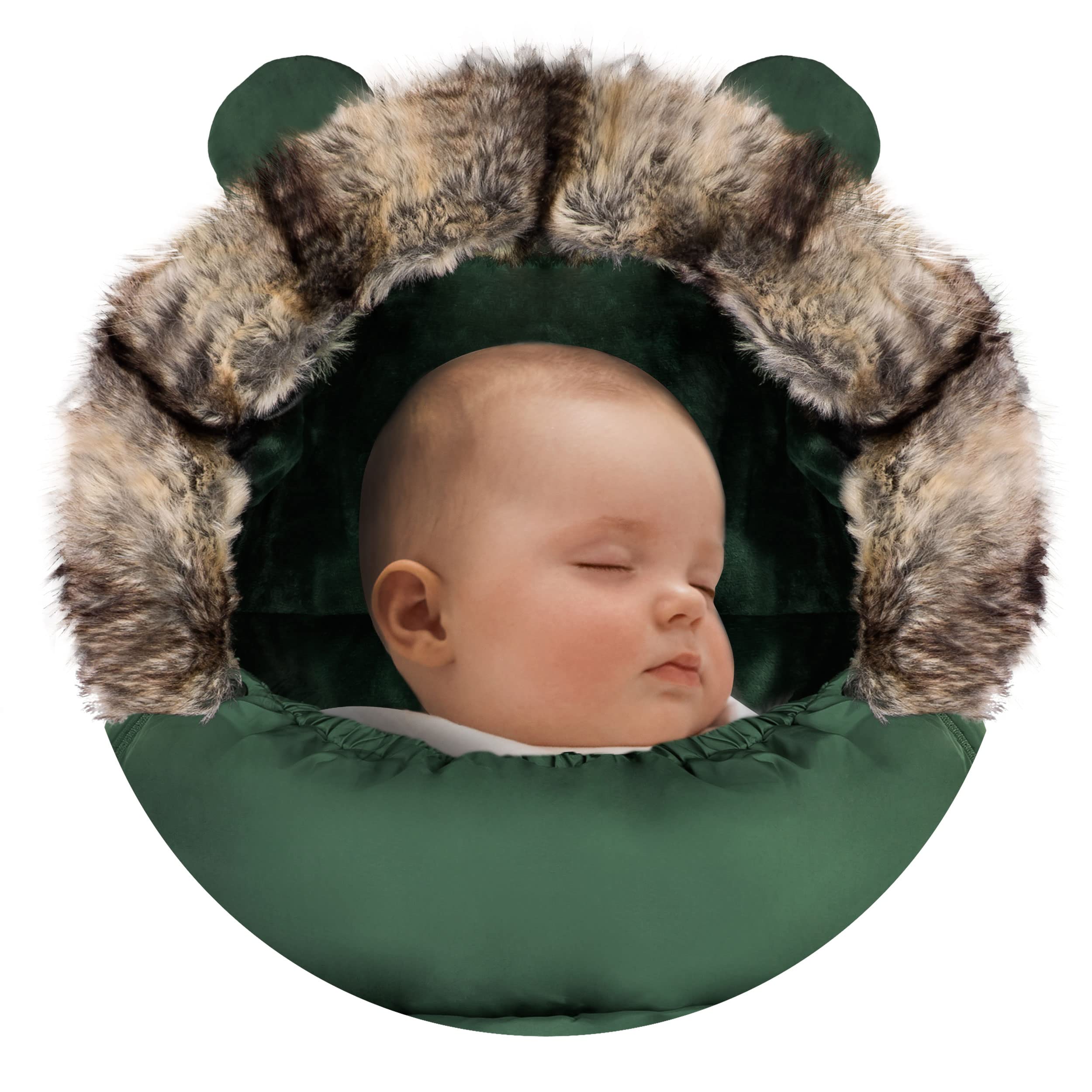 Ricokids - Coprigambe invernale per passeggino, 96 x 45 cm, colore: Kaki