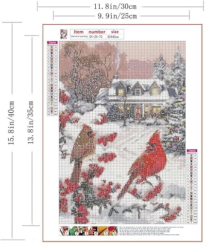 Miniatura 2 de Kits de pintura de diamantes de Navidad para adultos, pintura de gemas de diamantes para principiantes, kit de pintura de diamantes 5D para