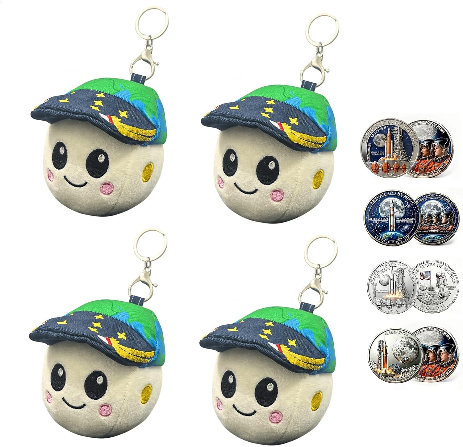 Artemis Ii Rise Keychains Artemis 2 Rise Plush Space Exploration Souvenir Bag Charms Cute Decor For Backpack