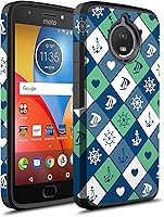 Vista 6 de Funda para Moto E4 Plus, Moto E Plus (4ª generación), Rosebono de doble capa a prueba de golpes, funda rígida vintage para Motorola Moto E4 Plus