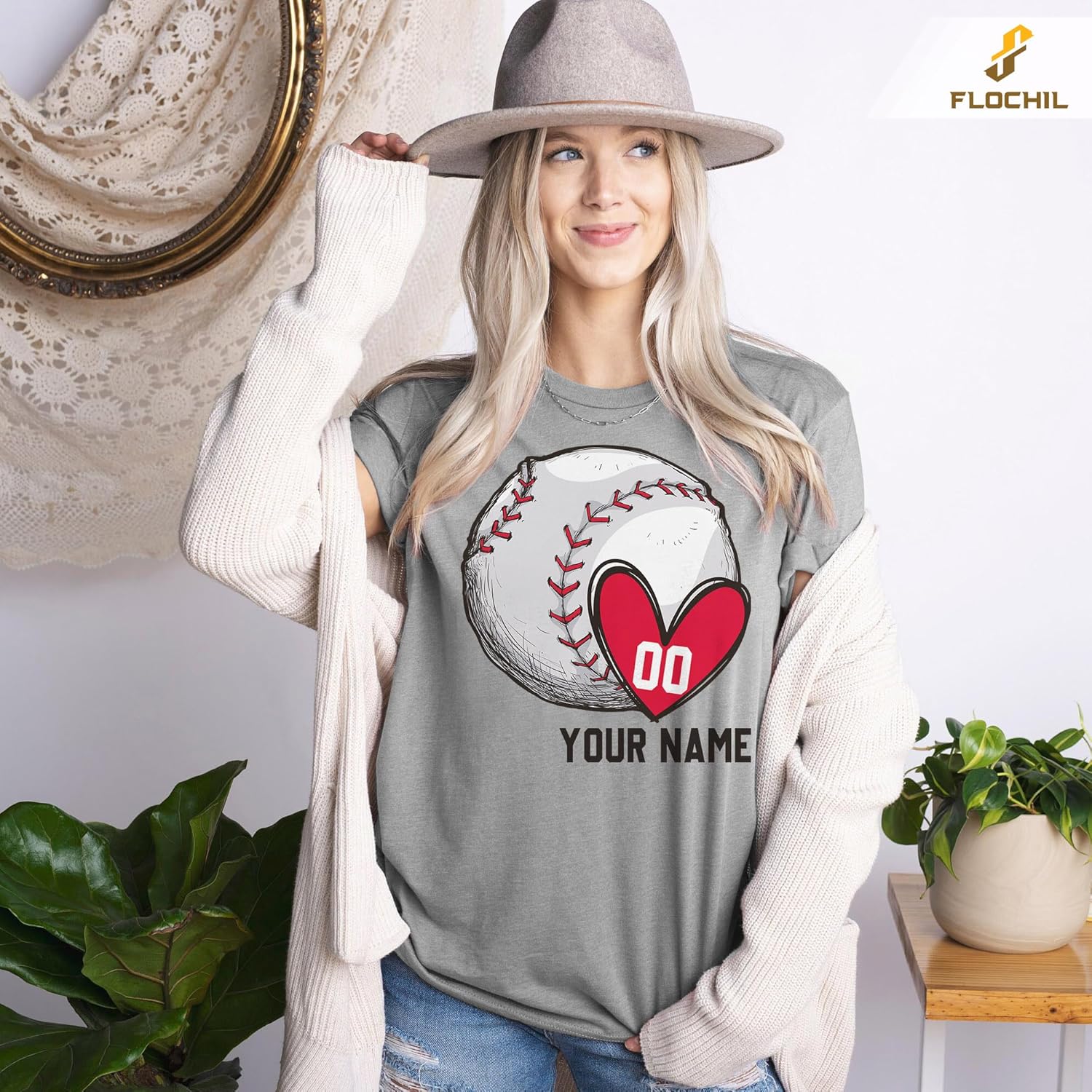 Custom Baseball Shirt, Baseball Tshirts Shirts for Women, Baseball Tees for Women, Personalized Name Number t Shirt - Image 5