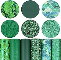 Vista 33 de Litchi Paquete de 6 hojas de cuero sintético de 8 x 12 pulgadas para aretes de lazo, tela de vinilo fácil de cortar para Cricut, cuero sintético