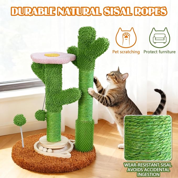 Poste Rascador Modular para Gatos con Cepillo y Juguete miniatura 6