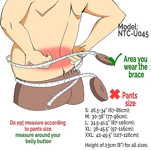 Miniatura 2 de NeoTech Care Soporte de espalda - Soporte transpirable y ajustable para dolor de espalda baja - Correas de compresión de doble tirón - Chaleco de