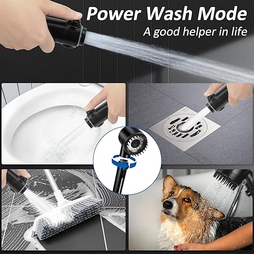 Vista 13 de Luxsego Cabezales de ducha de alta presión con masajeador del cuero cabelludo cepillo de champú para el cuidado de la piel y el cabello, cabezal