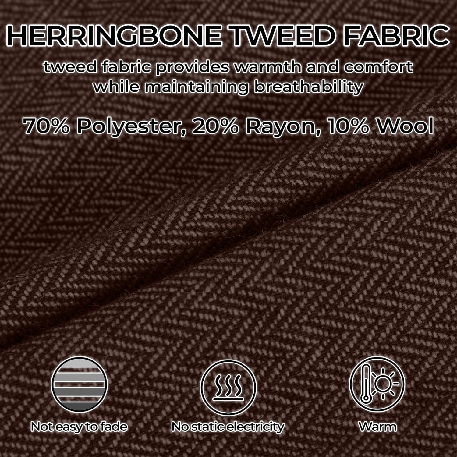 JPF Boys Suits Tweed Herringbone Kids Wedding Suit 6 Piece Toddler Teen Double Breasted Tweed Suits with Shirt and Tie