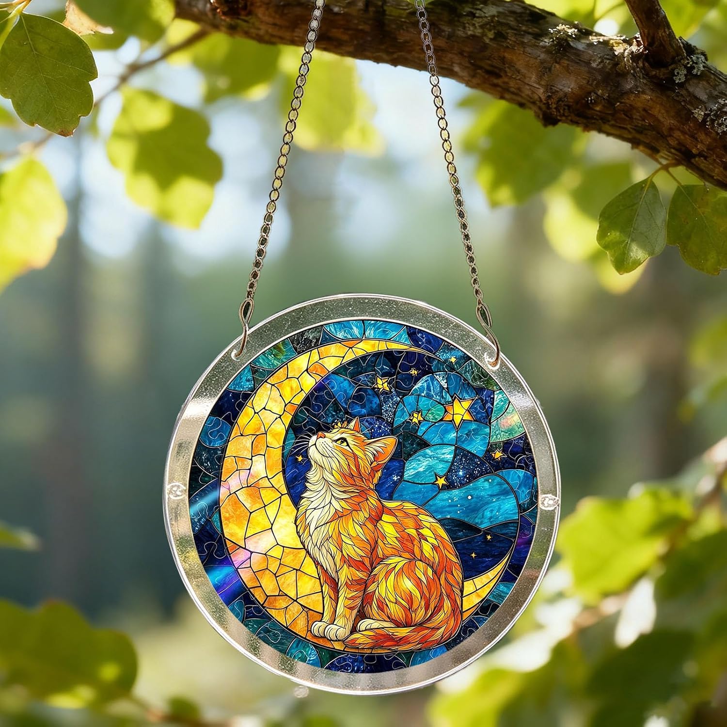 Acrylic Suncatcher Puzzle for Windows Hanging, 83 Pieces Unique Sunset Canyon Acrylic Sun Catcher Puzzle Kit, DIY Home Decor for Home & Garden (Multicolour#A)