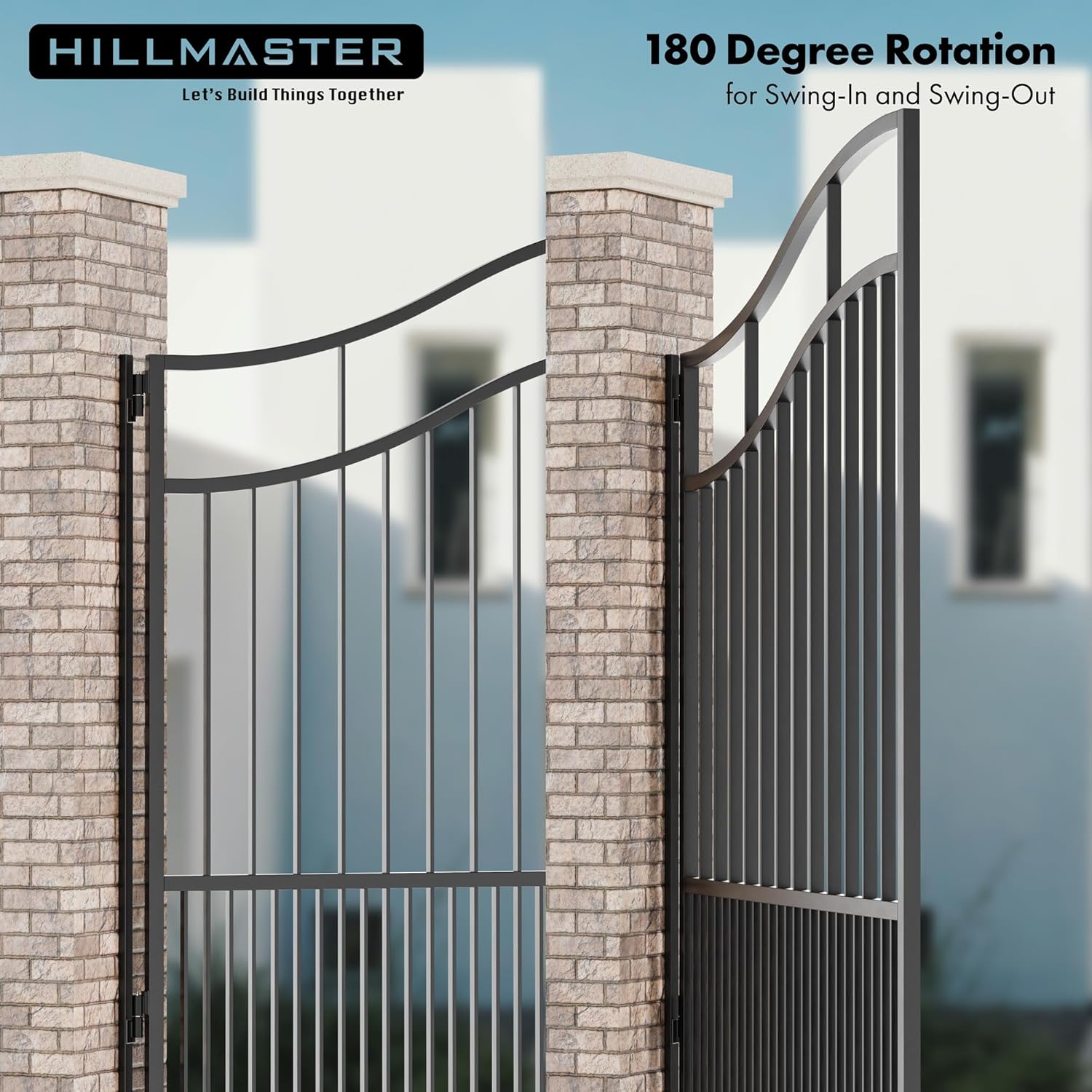 7 in Heavy Duty Barrel Gate Hinges,Steel Gate Door Hinges 900lbs Capacity for Swing Door, Trailer Ramp, Metal Driveway Gate Drive,Fence Gate, Weld On Install Barrel Hinges, 2 Pack