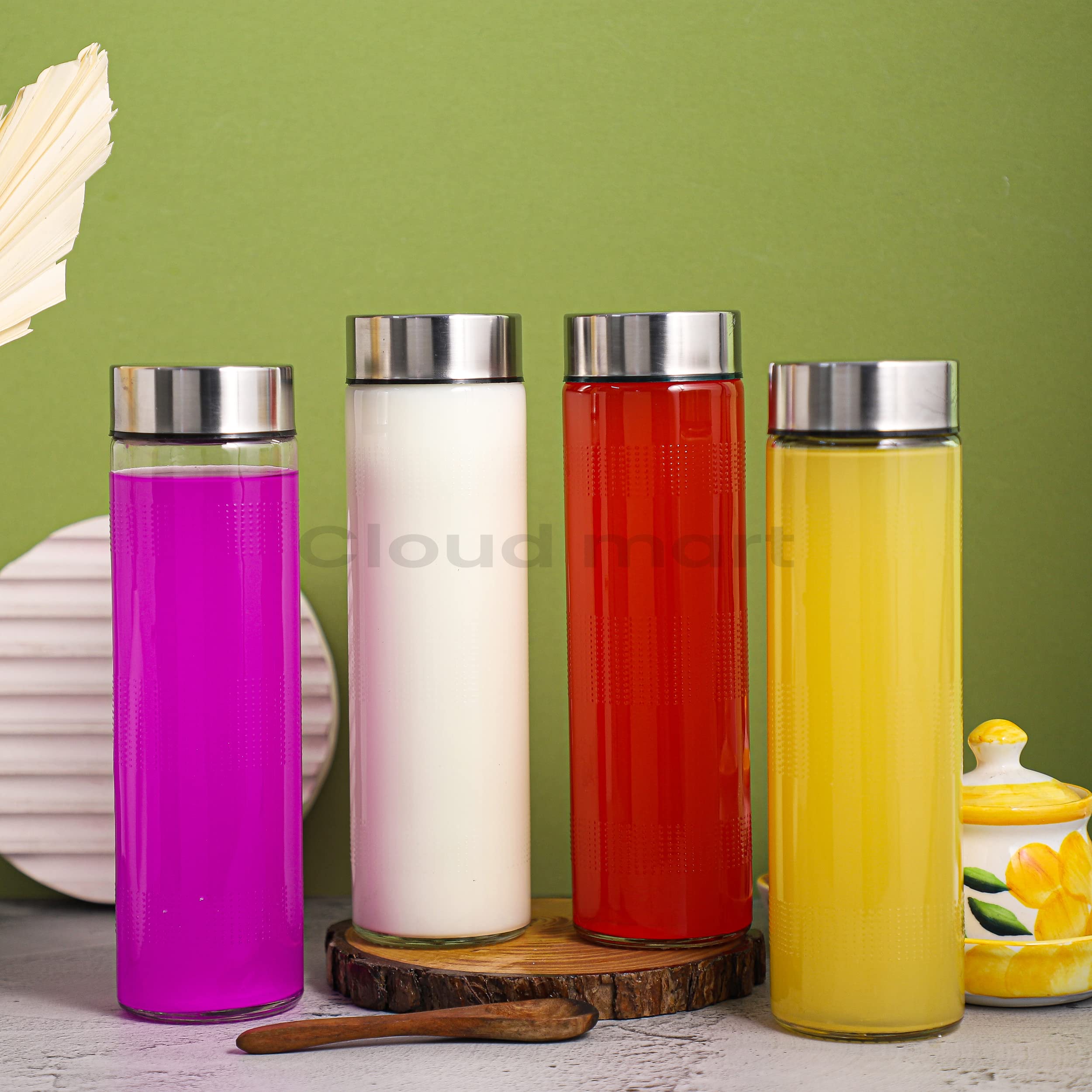 See full amazon price history chart for FeeloPie Glass Water Bottle with Leak-Proof Airtight Double Layer Stainless Steel Lid for Water, Smoothie, Juices (Set of 4, 750ml Wide Mouth Steel Cap) FeeloPie Glass Water Bottle with Leak-Proof Airtight Double Layer Stainless Steel Lid for Water, Smoothie, Juices (Set of 4, 750ml Wide Mouth Steel Cap) (B0BRF2ZZCQ) Amazon Price History, Amazon Price Tracker