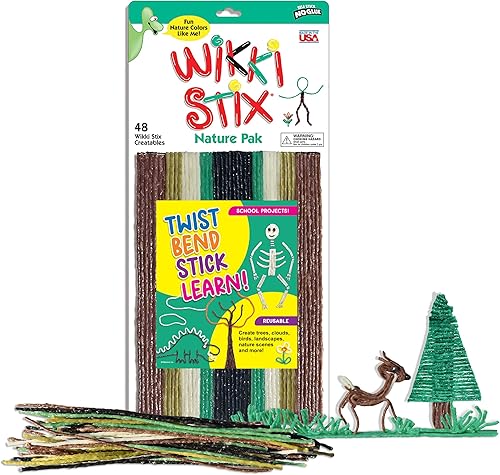 Wikki Stix Nature Pak proporciona artes y manualidades esenciales diversión e ideal para proyectos escolares, fabricado en los Estados Unidos!