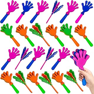 Colorful Hand Clappers - 24 Pack - 7" Noisemakers for Ultimate Party Fun - Sporting Spectacles, Birthday Extravaganzas, and Graduation Celebrations