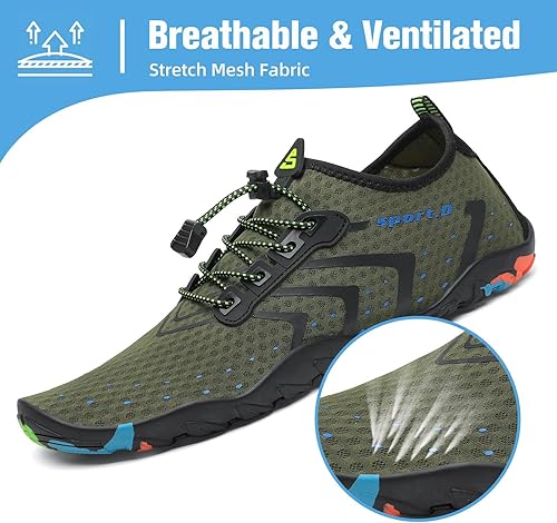 Miniatura 3 de Mishansha - Zapatos de agua para hombres y mujeres, secado rápido, para natación, buceo, surf, deportes acuáticos, piscina, playa, senderismo, yoga.