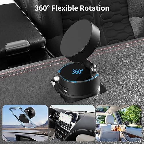 Miniatura 3 de Soporte magnético de teléfono para montaje de automóvil, accesorios de automóvil con succión magnética al vacío para mujeres y hombres, iPhone 16