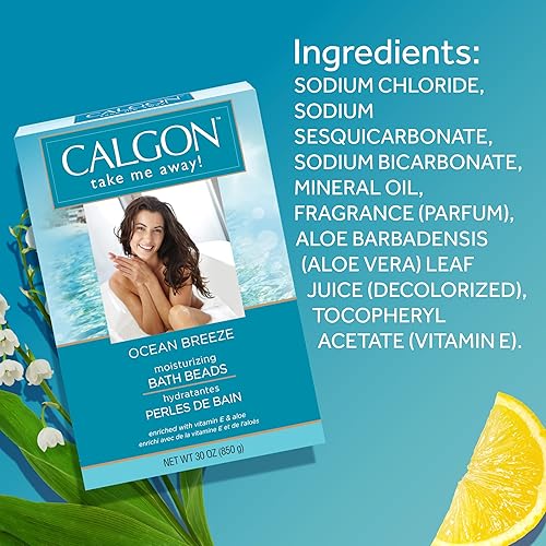 Miniatura 8 de Calgon Cuentas de baño ultrahidratantes, brisa oceánica, 30 onzas (paquete de 2)