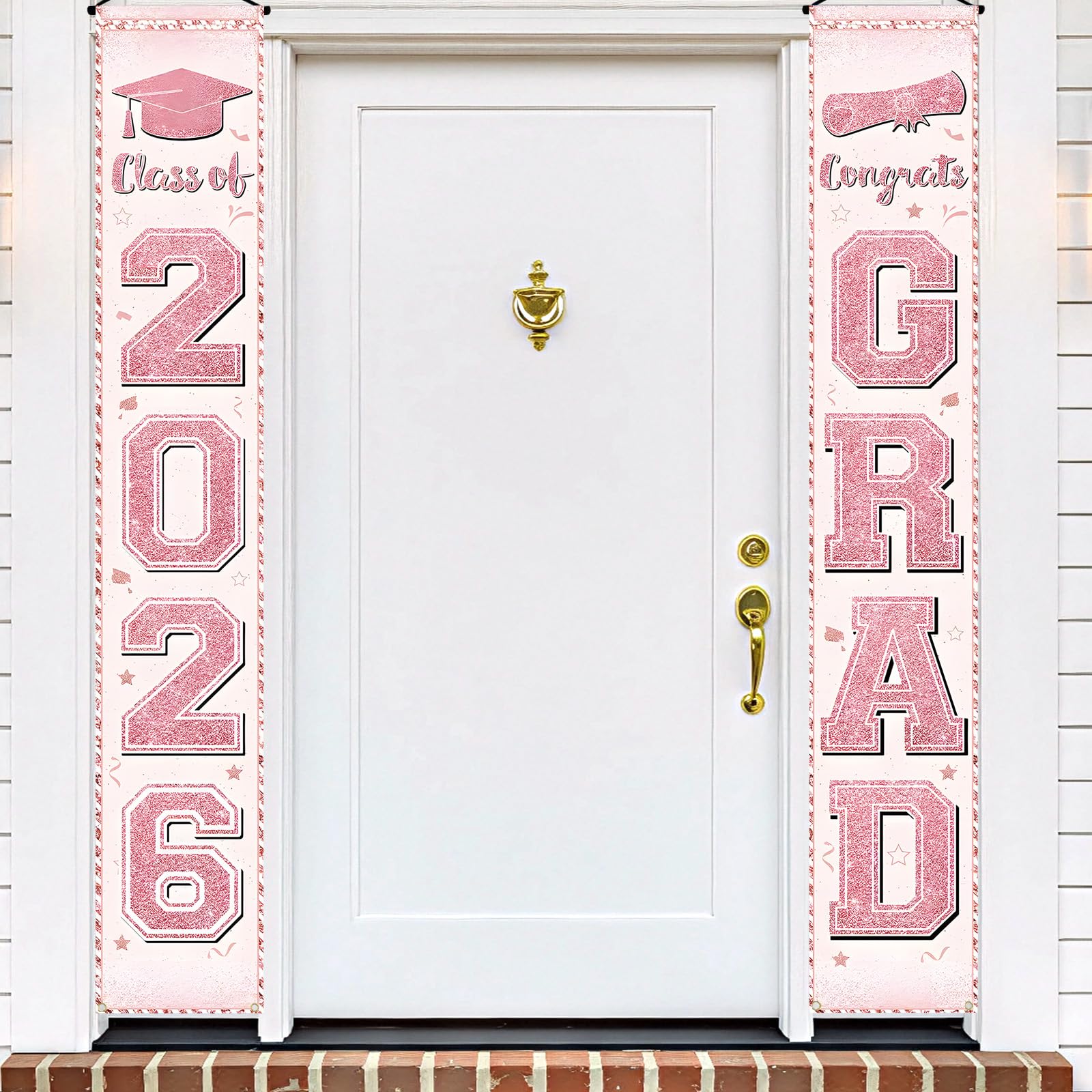 Prom Banner Class Of 2026 Graduations Decorations Banner pink Silver Prom Banners 2026 For Indoor Outdoor Graduation Banners Graduation Backdrop Photo Booth Props Photo Backdrop